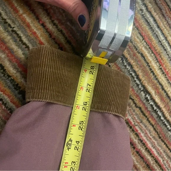 L.L. Bean Mauve Coat with Olive Trim - Picture 7 of 7